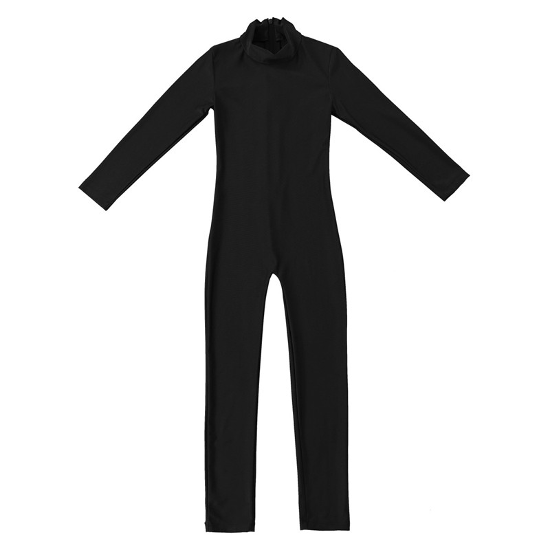 Girls Spandex Long Sleeve Mock Neck Leotard, Ballet Gymnastics Leotards for Kids, Children's Dance Costumes, Dancewear Jumpsuits
