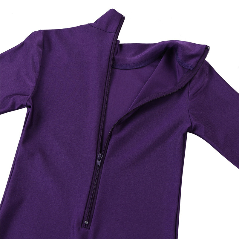 Girls Spandex Long Sleeve Mock Neck Leotard, Ballet Gymnastics Leotards for Kids, Children's Dance Costumes, Dancewear Jumpsuits