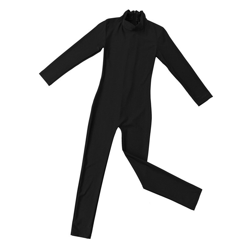 Girls Spandex Long Sleeve Mock Neck Leotard, Ballet Gymnastics Leotards for Kids, Children's Dance Costumes, Dancewear Jumpsuits