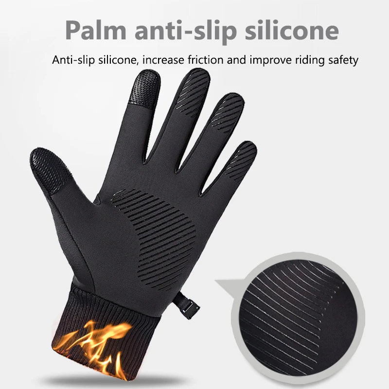 Winter Water-Repellent Men Gloves Windproof Sports Fishing Touchscreen Driving Motorcycle Ski Non-slip Warm Cycling Women Gloves
