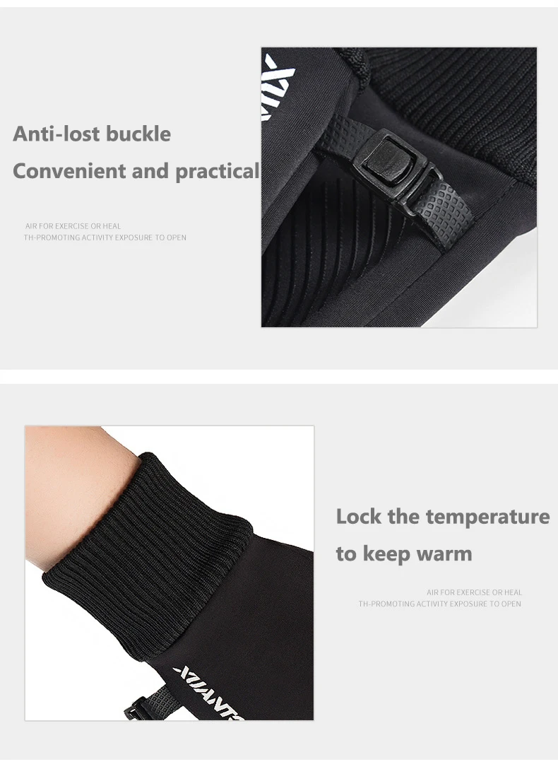 Winter Water-Repellent Men Gloves Windproof Sports Fishing Touchscreen Driving Motorcycle Ski Non-slip Warm Cycling Women Gloves