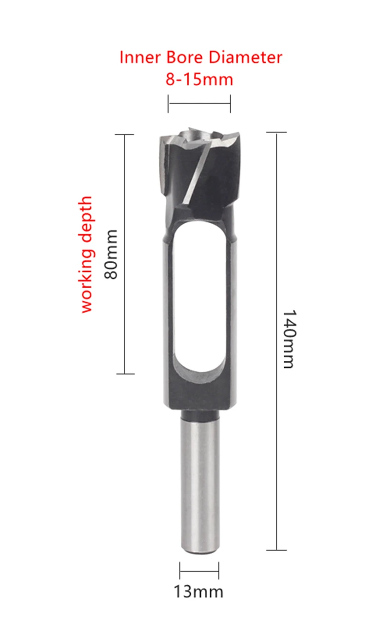 Versery 8/10/12/15mm Wood Plug Hole Saw Cutter Cutting Drill Bits Log Tenon Dowel Cork Maker Tapered Woodworking Tools DIY