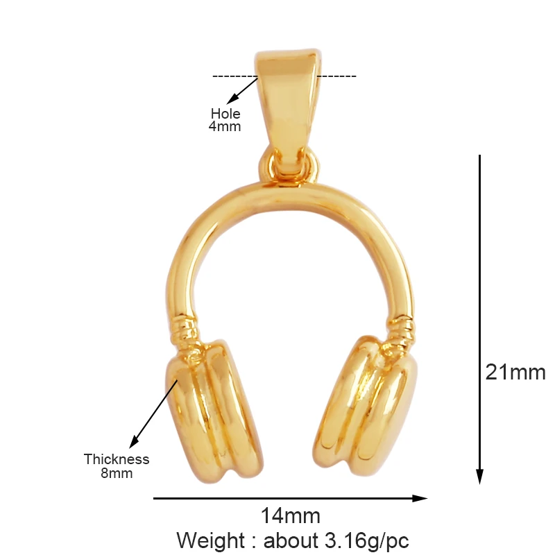 Cowboy Boots Sports Baseball Dumbbell Yoga Men's Zirconia Paved Cloth Charm Pendant,18K Gold Necklace Craft Jewelry Supply L99