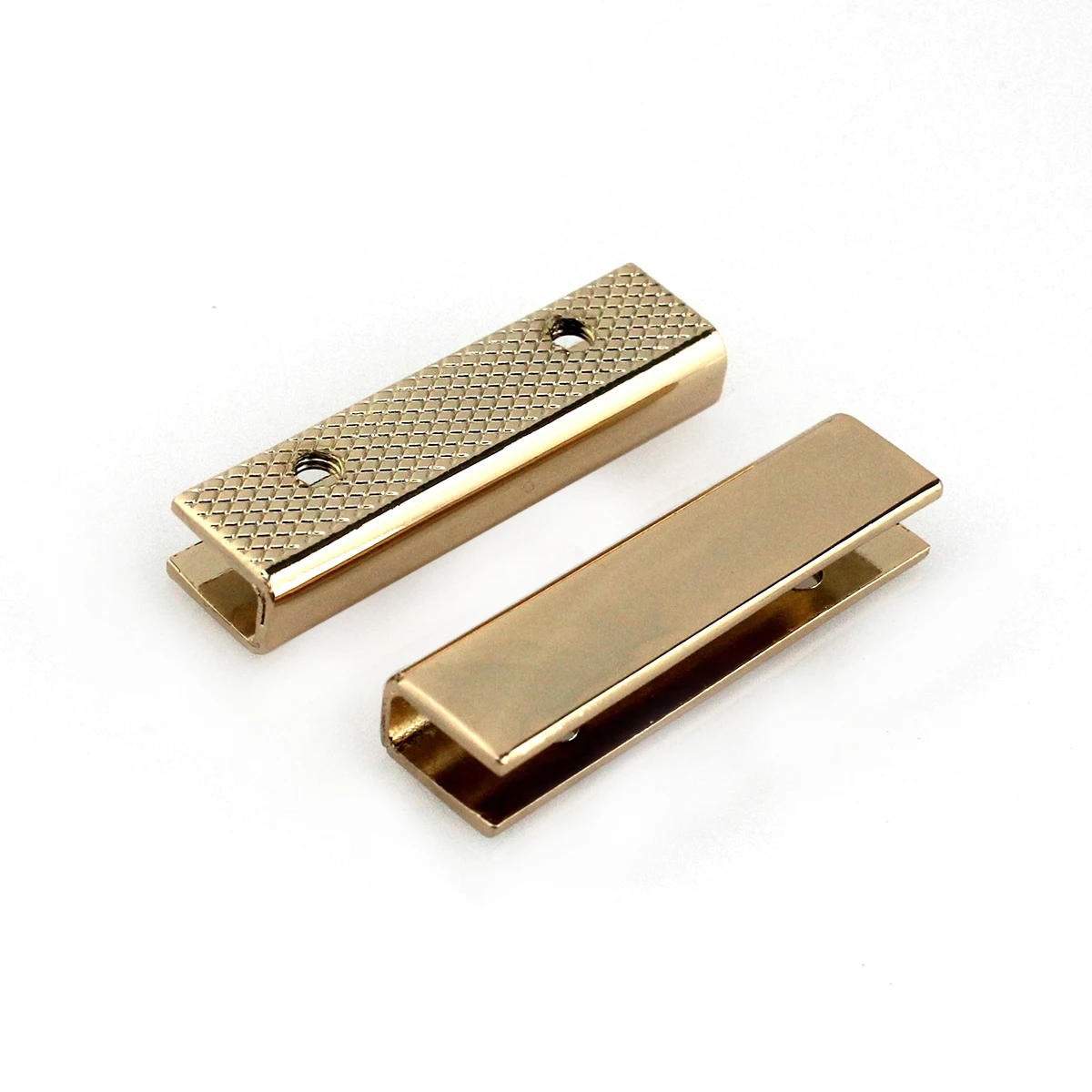 2pcs Metal Long Strip Buckle Bag Decoration Clip Buckle for DIY Leather Craft Bag Strap Belt Handle Shoulder Accessories