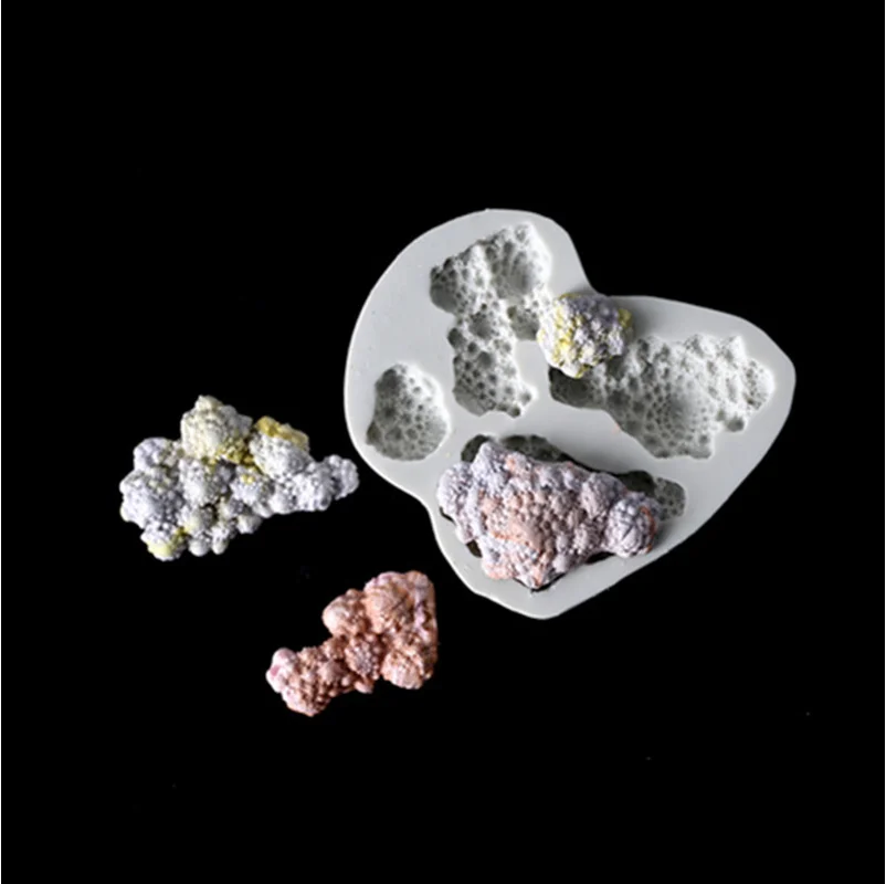 3D Coral Molding Liquid Silicone Mold DIY Cake Chocolate Baking Accessories Soft Clay Making Tool