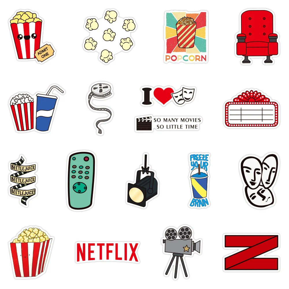 10/30/50PCS New Movie Party Graffiti Stickers Suitcase Guitar Sticker DIY Toy Car Laptop Phone Notebook Guitar Decals Sticker F5