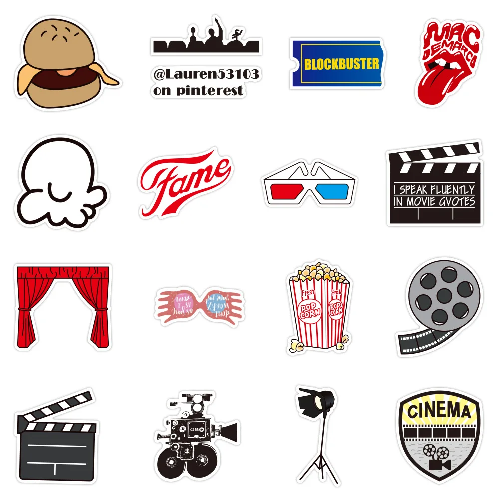 10/30/50PCS New Movie Party Graffiti Stickers Suitcase Guitar Sticker DIY Toy Car Laptop Phone Notebook Guitar Decals Sticker F5