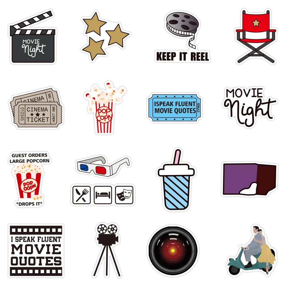10/30/50PCS New Movie Party Graffiti Stickers Suitcase Guitar Sticker DIY Toy Car Laptop Phone Notebook Guitar Decals Sticker F5