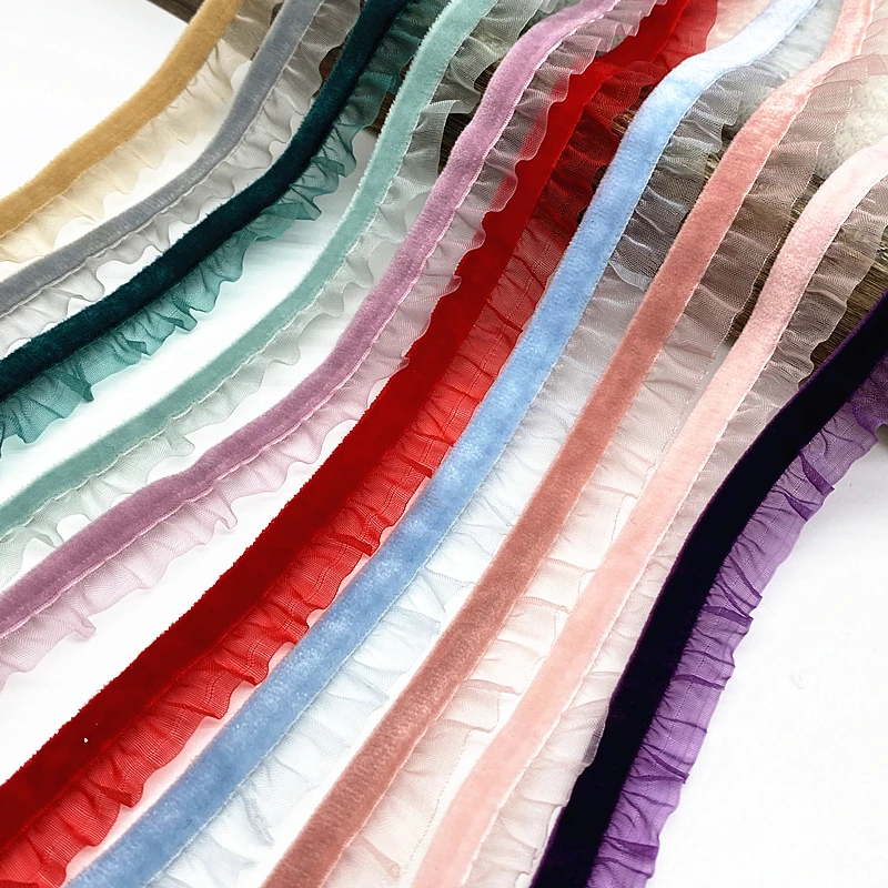 1 yard 15mm Velvet Elastic Hair Band Ribbon Lace Sewing Trim Handmade DIY #RoLi03