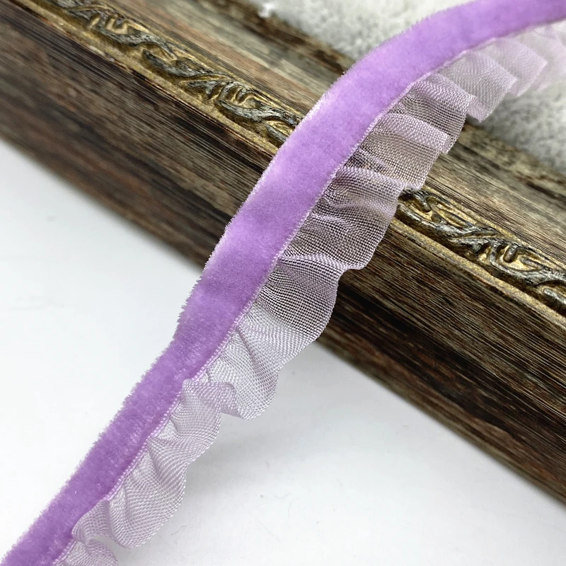 1 yard 15mm Velvet Elastic Hair Band Ribbon Lace Sewing Trim Handmade DIY #RoLi03