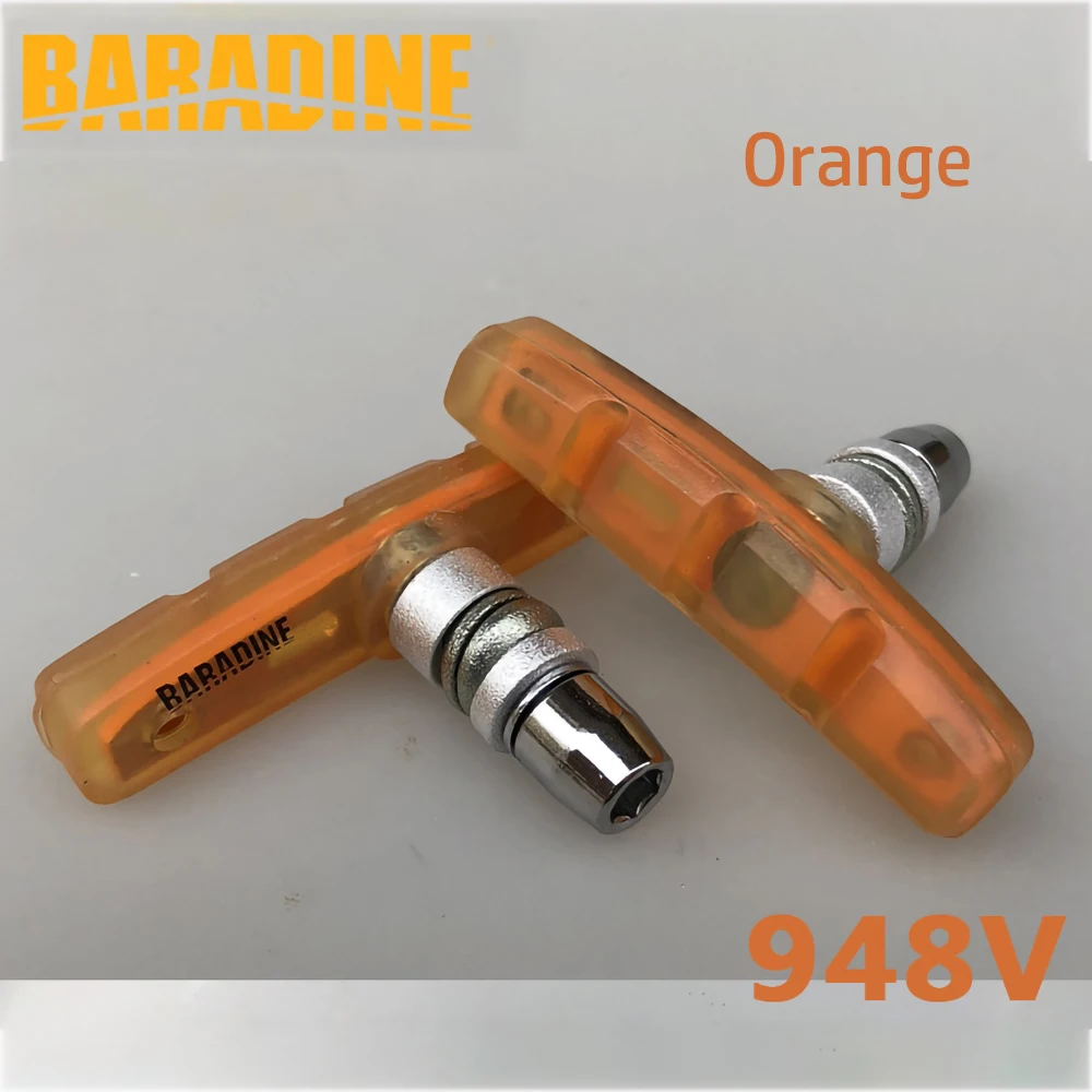 Baradine 948V  MTB Bike V-brake Shoes Transparent 60mm Pads Bicycle Brake Blocks Bicycle Accessories