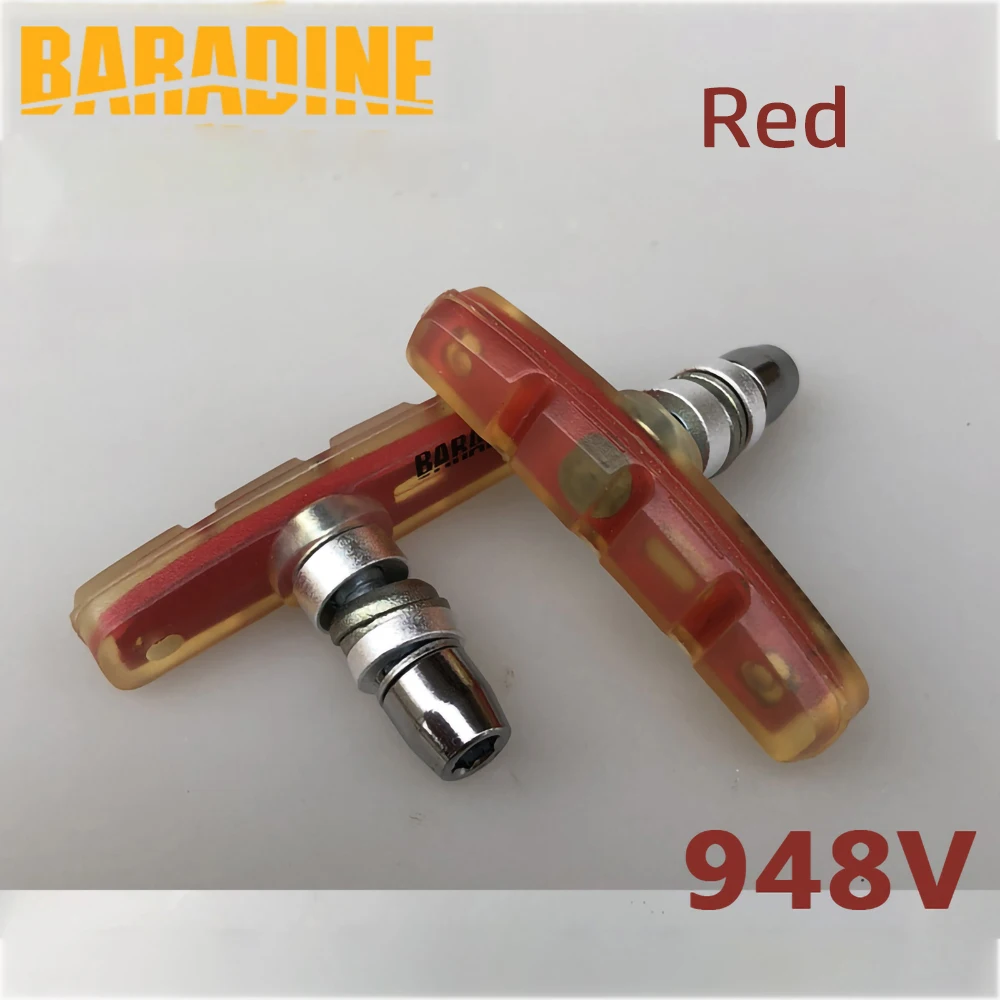 Baradine 948V  MTB Bike V-brake Shoes Transparent 60mm Pads Bicycle Brake Blocks Bicycle Accessories