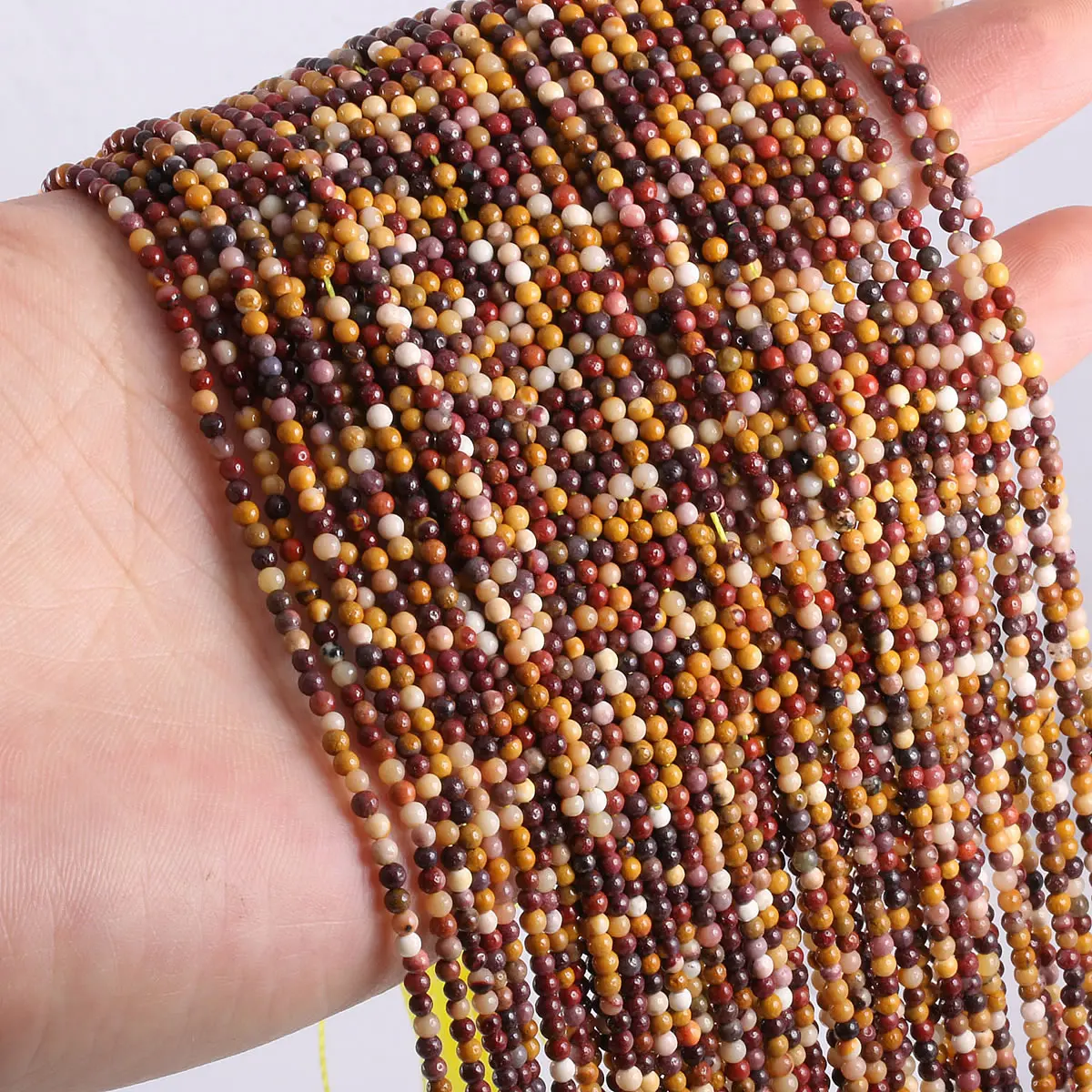 Natural Stone 2/3/4mm Tiny Beads Mookaite Stone Beads For Diy Wristband Choker Waist Beads Chain Making
