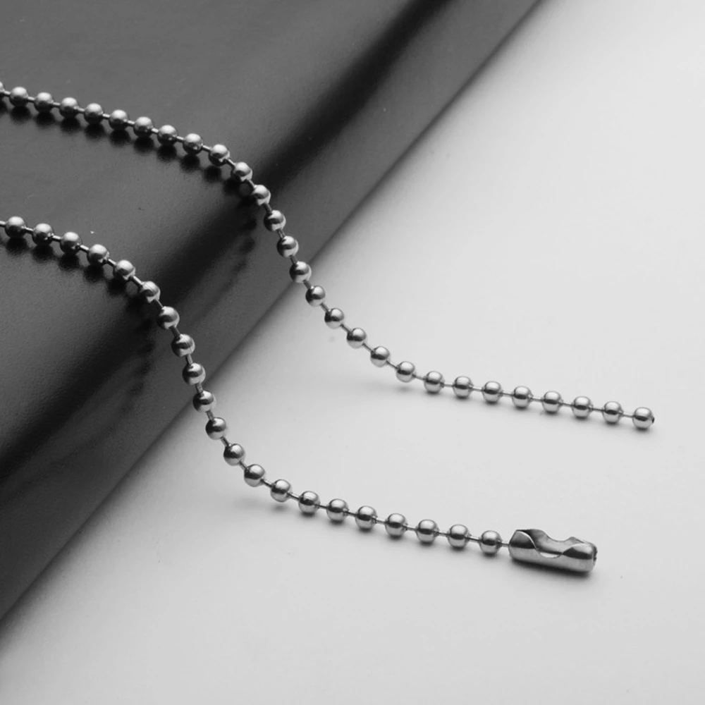 10Pcs/Lot 1.2/1.5/2/2.4/3/3.2/4/4.5/5/6mm Stainless Steel Bulk Ball Bead Chains For DIY Necklaces Jewelry Making Accessories