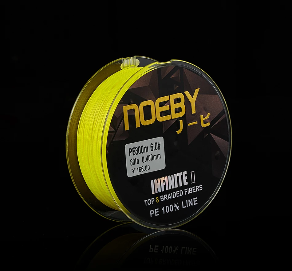 NOEBY 300m PE Line X8 Strand Braided Fishing Line Super Tension 1-103LB Super Wear Resistance Smooth Multifilament Fishing Line