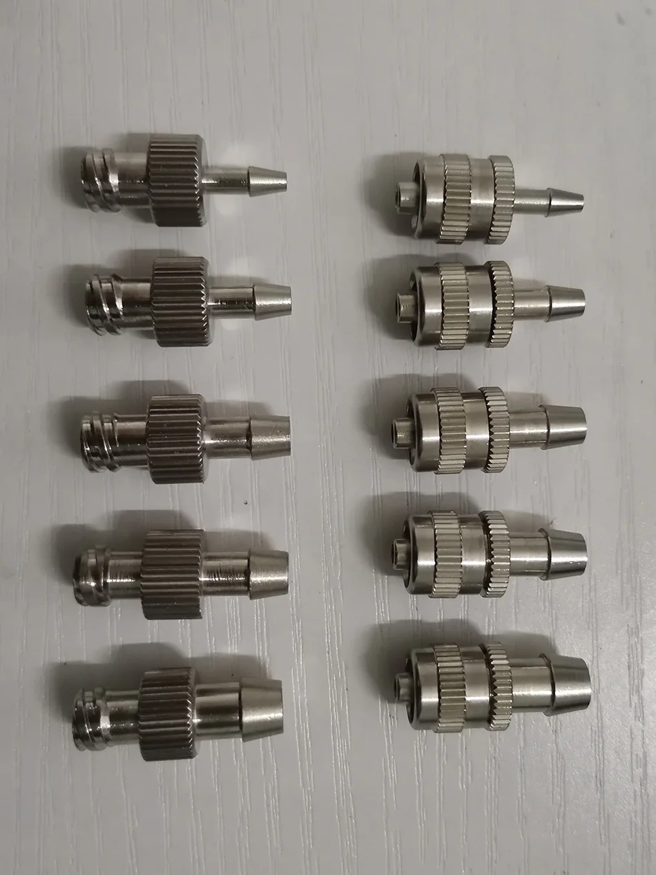 Air Valve Pipe Dispensing Glue Subpackaging Syringe Barrel Luer Lock Adapter Fitting Connector Metal Nickel Plated Brass