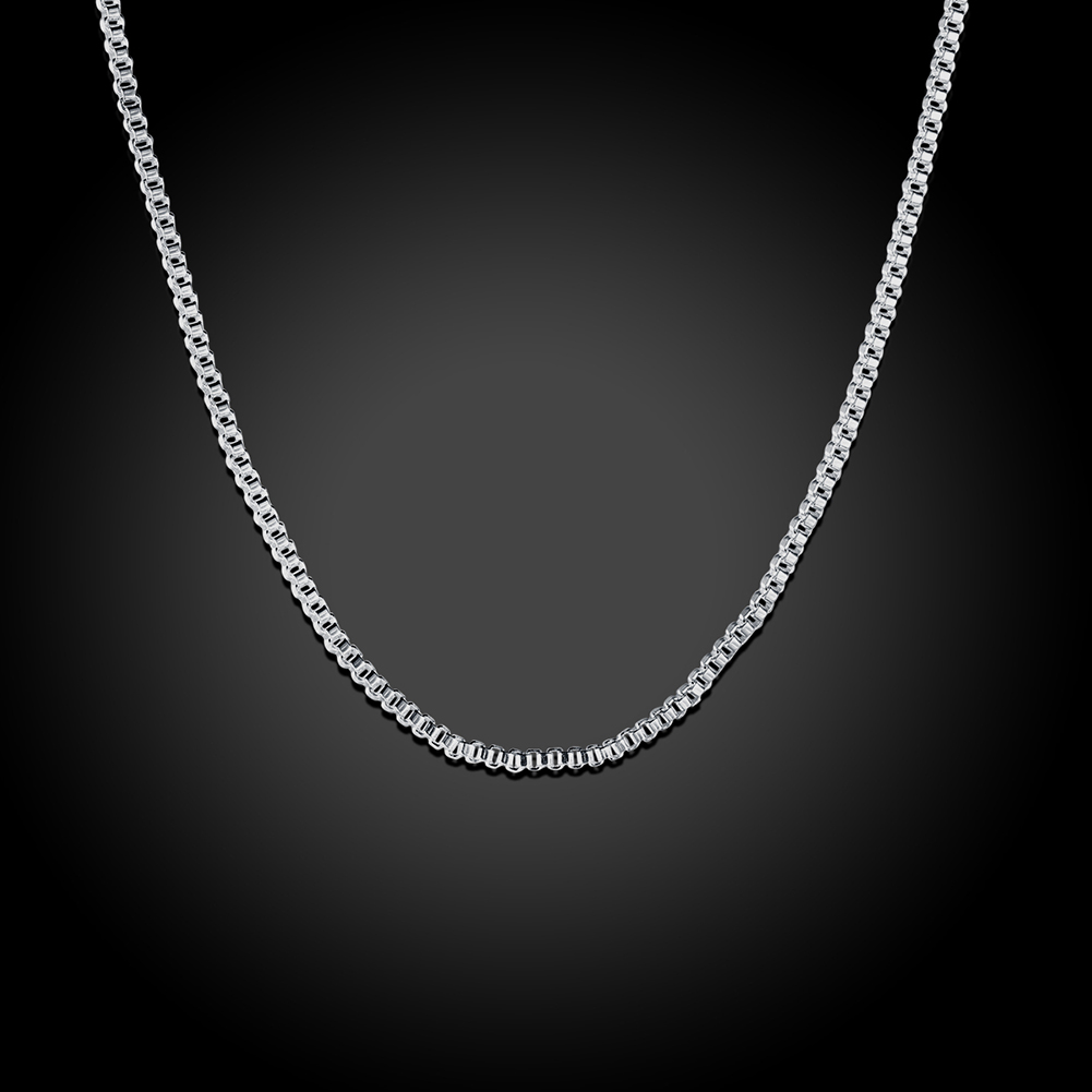 10pcs 16-24inch 925 Sterling Silver fashion 1MM Box chain for women Men necklace Charms wedding party jewelry Christmas gifts