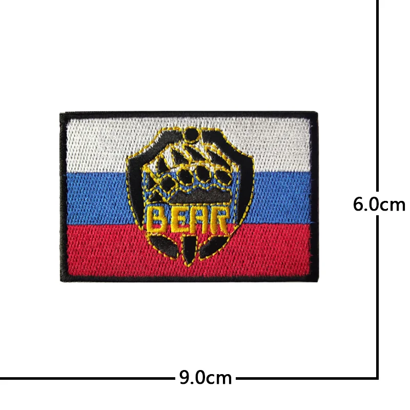 Russian tactical morale military patches Embroidered Badge Hook Loop Armband 3D Stick on jacket strap Backpack Stickers
