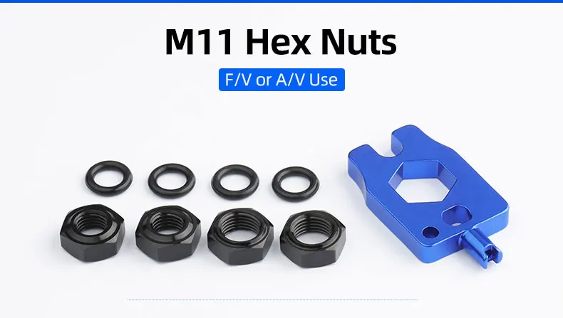 Aluminum Nuts for Bicycle Schrader Presta Valve Fastening Threaded Ring A/V F/V Shaft Washers Rim Protective Stickers