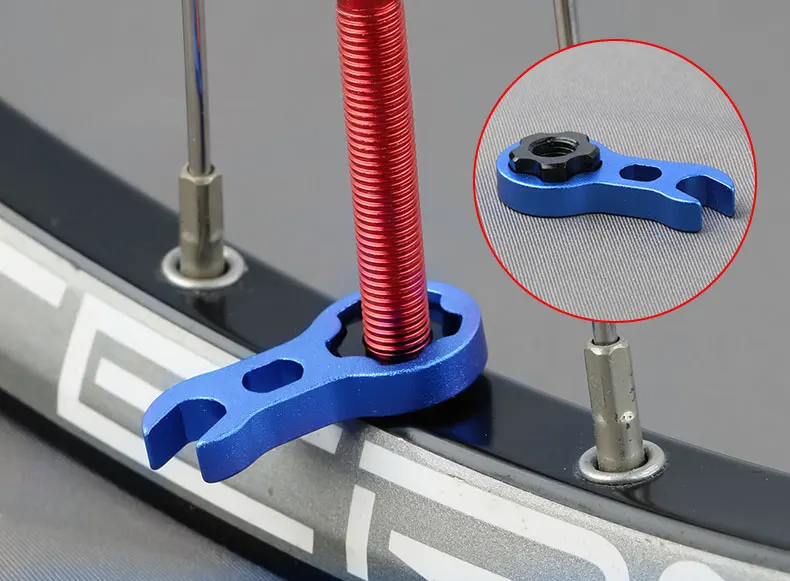 Aluminum Nuts for Bicycle Schrader Presta Valve Fastening Threaded Ring A/V F/V Shaft Washers Rim Protective Stickers