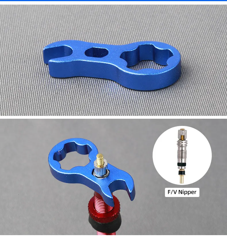 Aluminum Nuts for Bicycle Schrader Presta Valve Fastening Threaded Ring A/V F/V Shaft Washers Rim Protective Stickers
