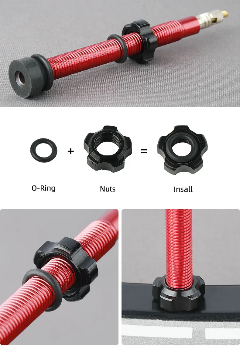 Aluminum Nuts for Bicycle Schrader Presta Valve Fastening Threaded Ring A/V F/V Shaft Washers Rim Protective Stickers