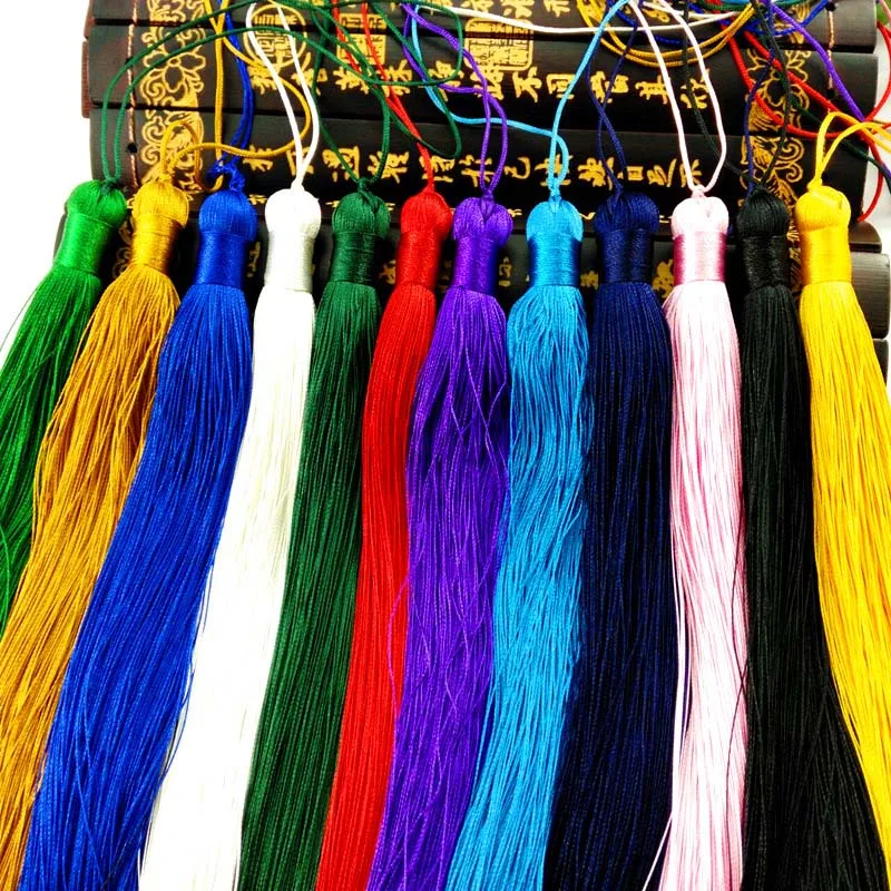 1PCS 50CM Overlength Silk Tassel Fringe Brush Tassels Trim DIY Craft For Sewing Curtains Accessories Decor Jewelry Finding