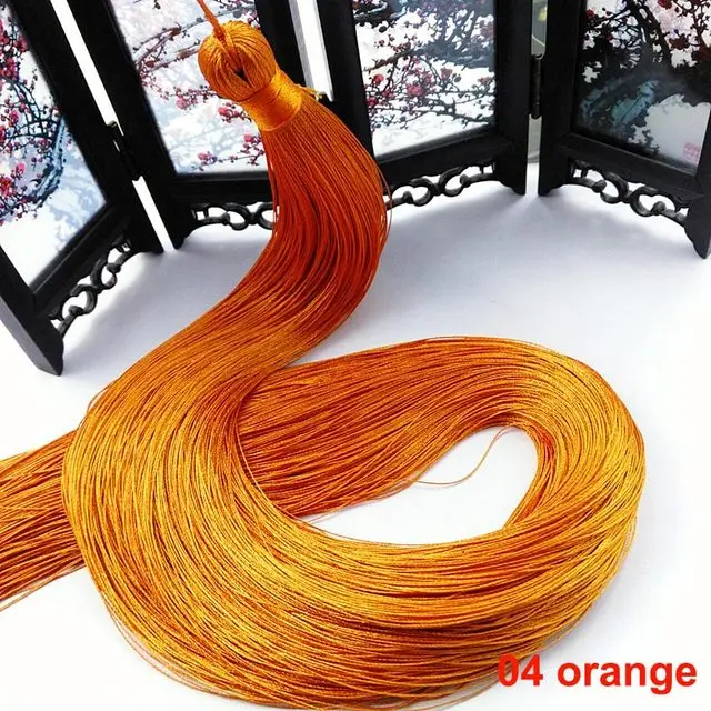 1PCS 50CM Overlength Silk Tassel Fringe Brush Tassels Trim DIY Craft For Sewing Curtains Accessories Decor Jewelry Finding