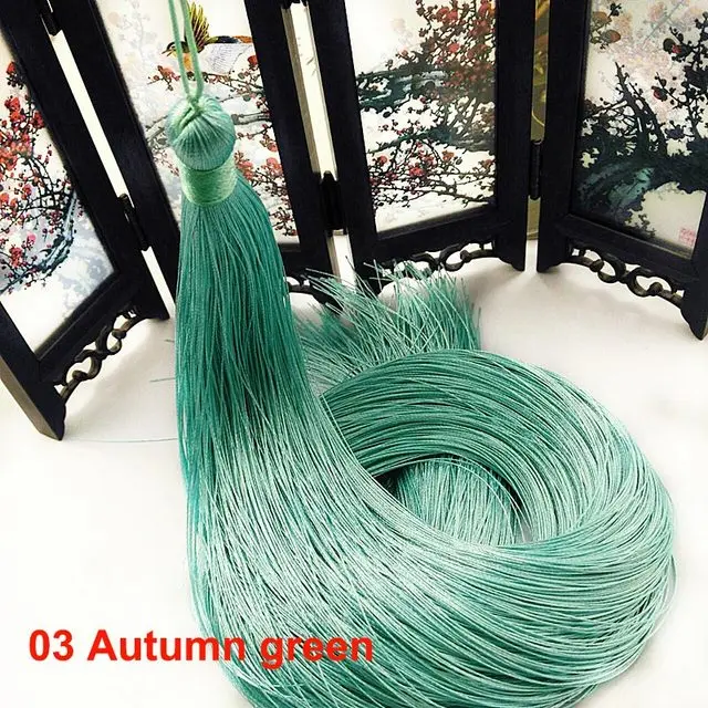 1PCS 50CM Overlength Silk Tassel Fringe Brush Tassels Trim DIY Craft For Sewing Curtains Accessories Decor Jewelry Finding