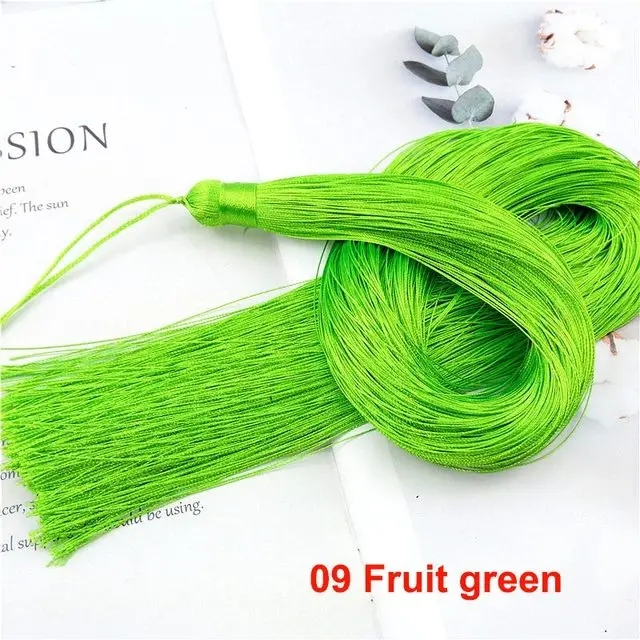 1PCS 50CM Overlength Silk Tassel Fringe Brush Tassels Trim DIY Craft For Sewing Curtains Accessories Decor Jewelry Finding