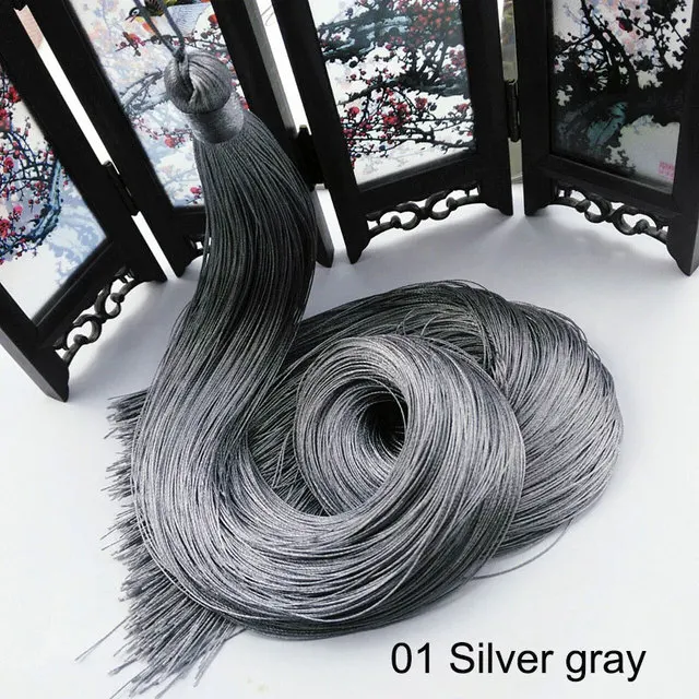 1PCS 50CM Overlength Silk Tassel Fringe Brush Tassels Trim DIY Craft For Sewing Curtains Accessories Decor Jewelry Finding