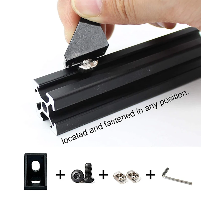 20Pcs Aluminum Profile Connector for Slot 6mm 2020 Series Aluminum Extrusion Profile Rail Accessories
