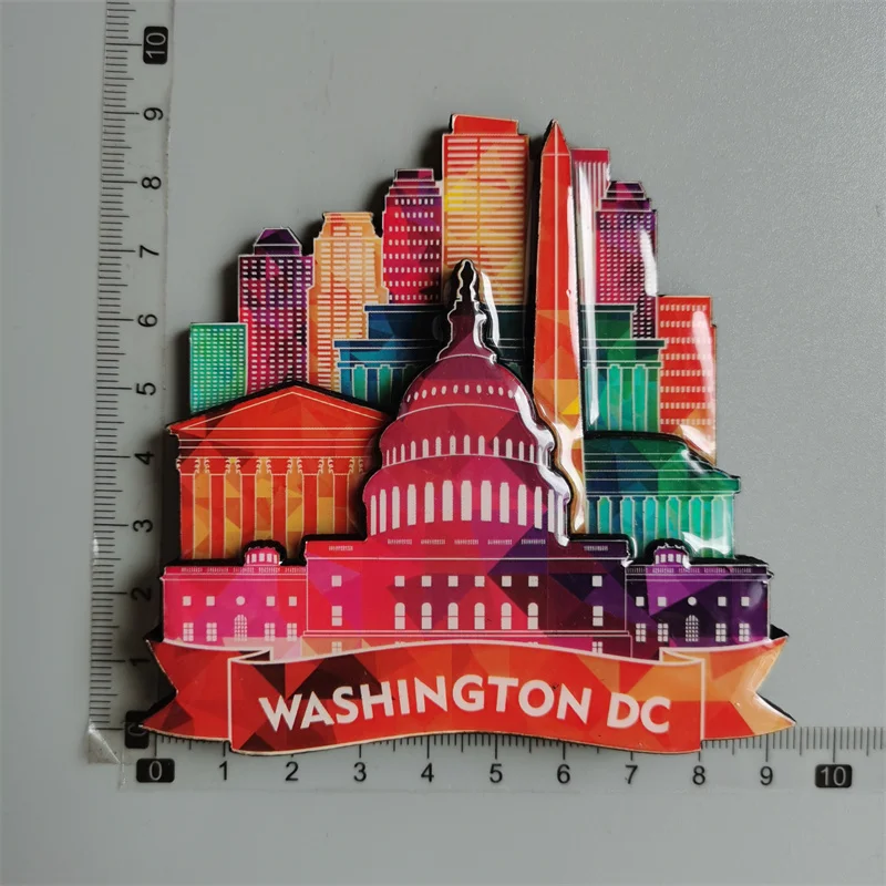 USA fridge magnets Washington D.C. cultural landscape tourist souvenirs hand-painted magnetic refrigerator sticker collection