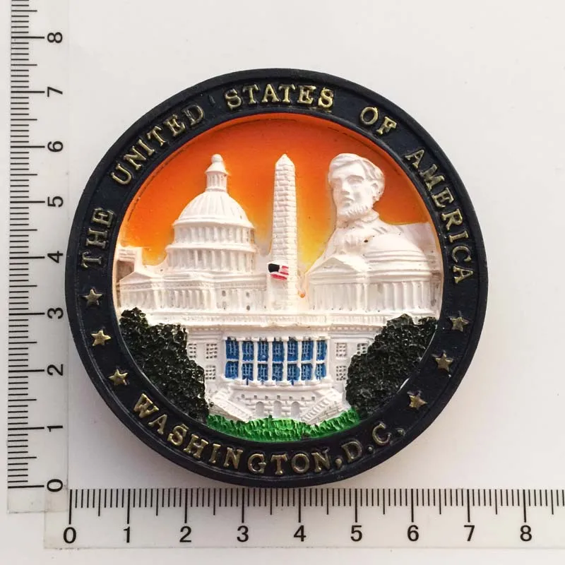 USA fridge magnets Washington D.C. cultural landscape tourist souvenirs hand-painted magnetic refrigerator sticker collection