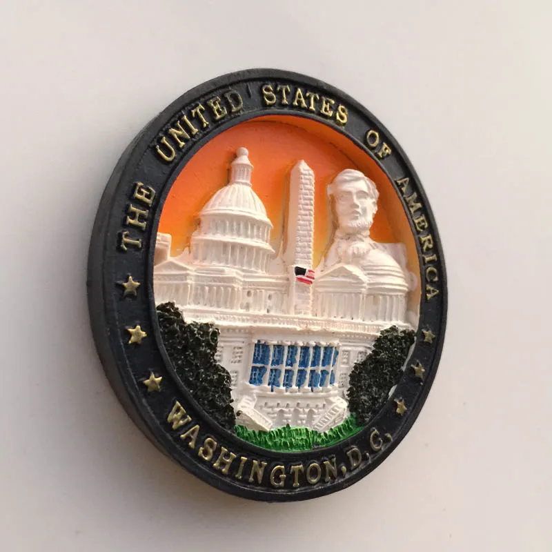 USA fridge magnets Washington D.C. cultural landscape tourist souvenirs hand-painted magnetic refrigerator sticker collection