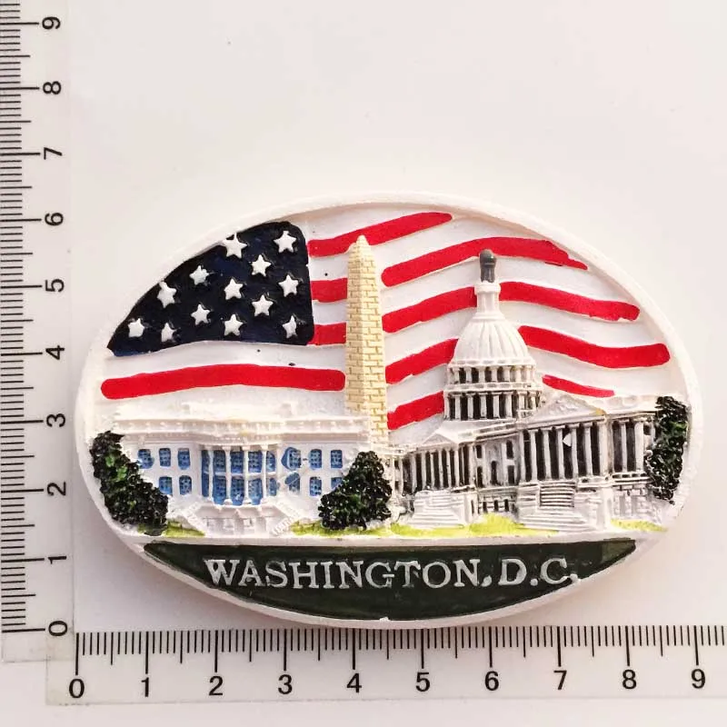 USA fridge magnets Washington D.C. cultural landscape tourist souvenirs hand-painted magnetic refrigerator sticker collection