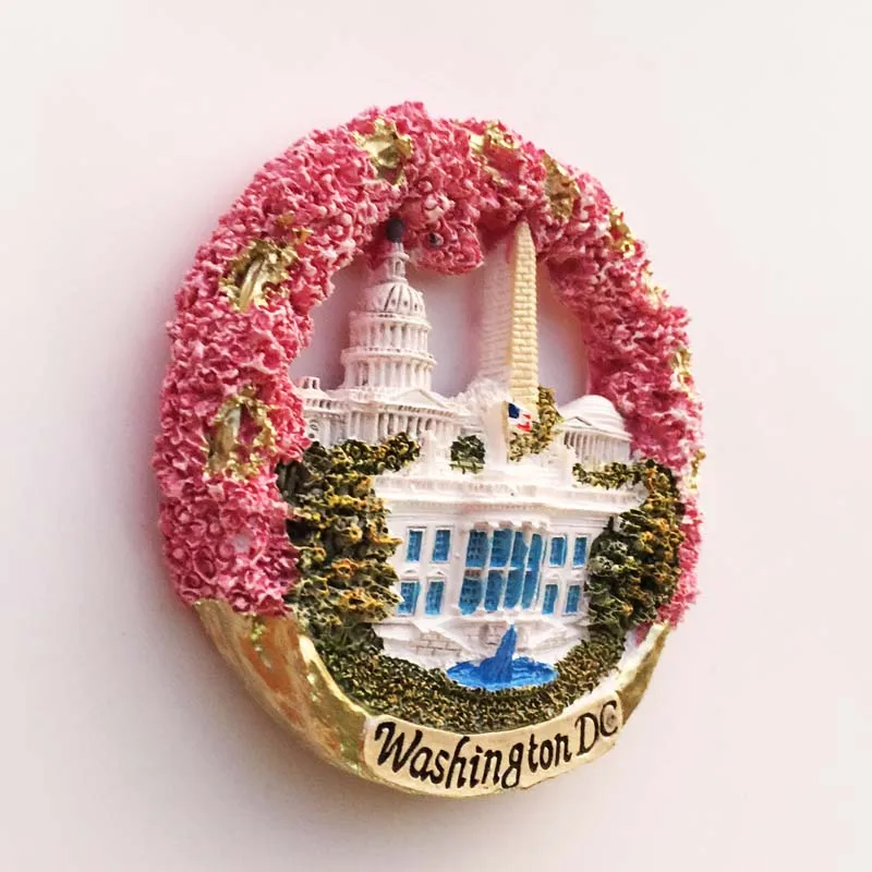 USA fridge magnets Washington D.C. cultural landscape tourist souvenirs hand-painted magnetic refrigerator sticker collection