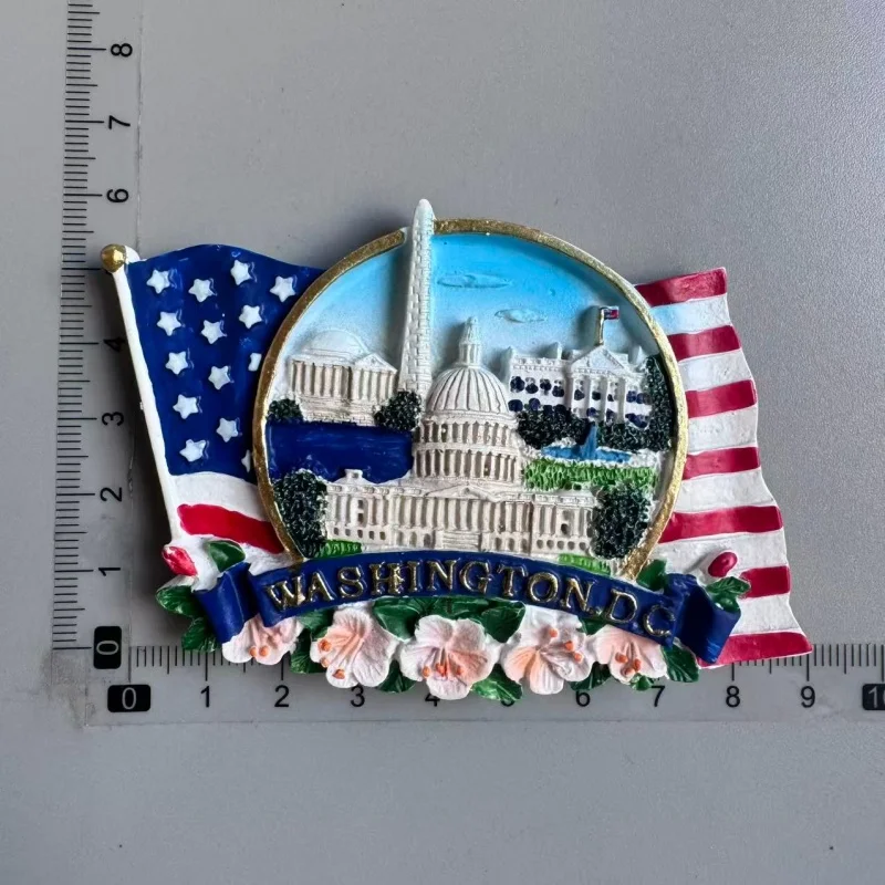 USA fridge magnets Washington D.C. cultural landscape tourist souvenirs hand-painted magnetic refrigerator sticker collection