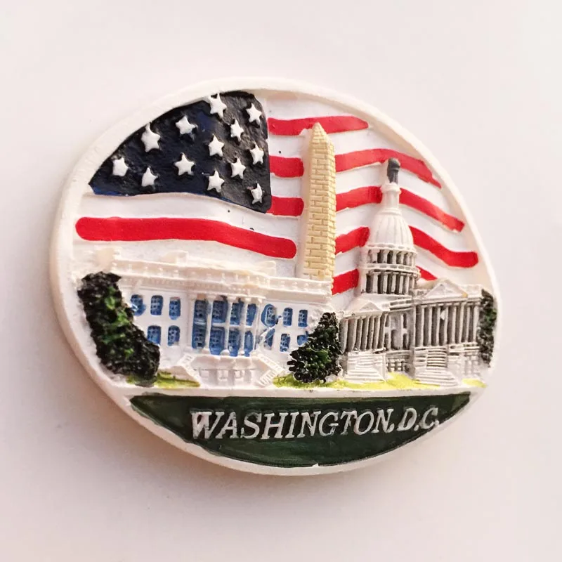 USA fridge magnets Washington D.C. cultural landscape tourist souvenirs hand-painted magnetic refrigerator sticker collection
