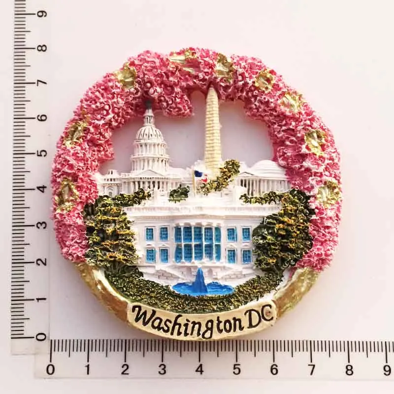 USA fridge magnets Washington D.C. cultural landscape tourist souvenirs hand-painted magnetic refrigerator sticker collection