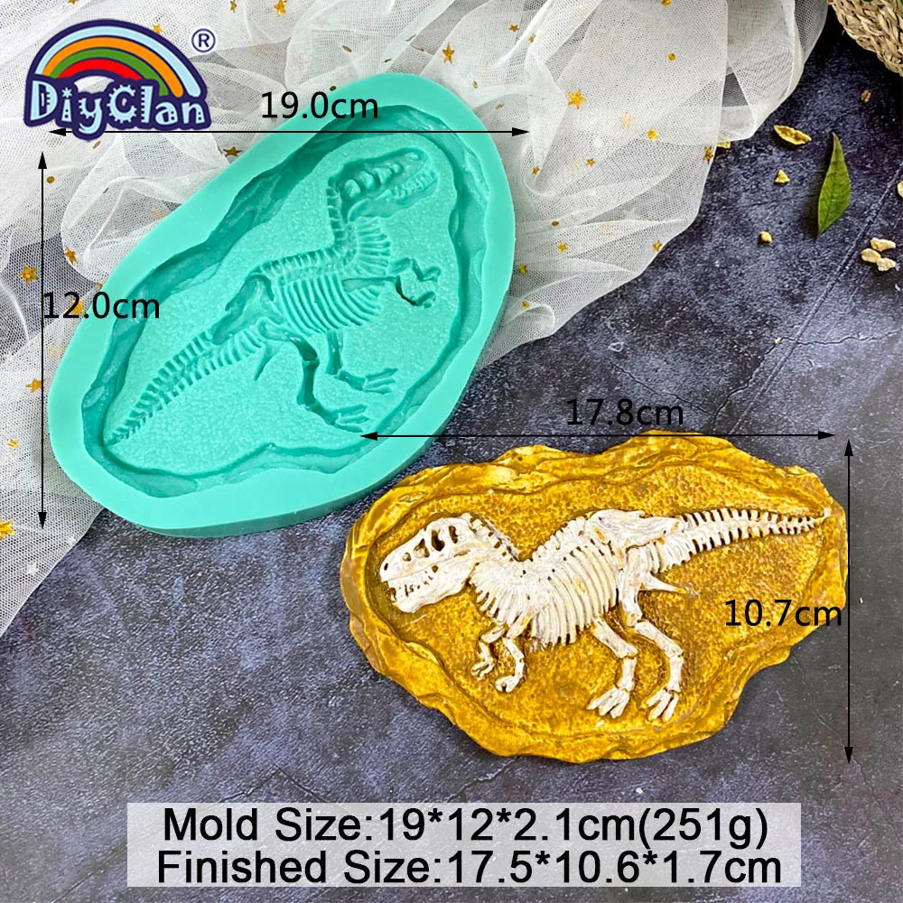 Dinosaur Skeleton Specimen Silicone Mold Tyrannosaurus Ankylosaurus Specimen Model Gypsum Resin Handmade Epoxy Mold Handicrafts