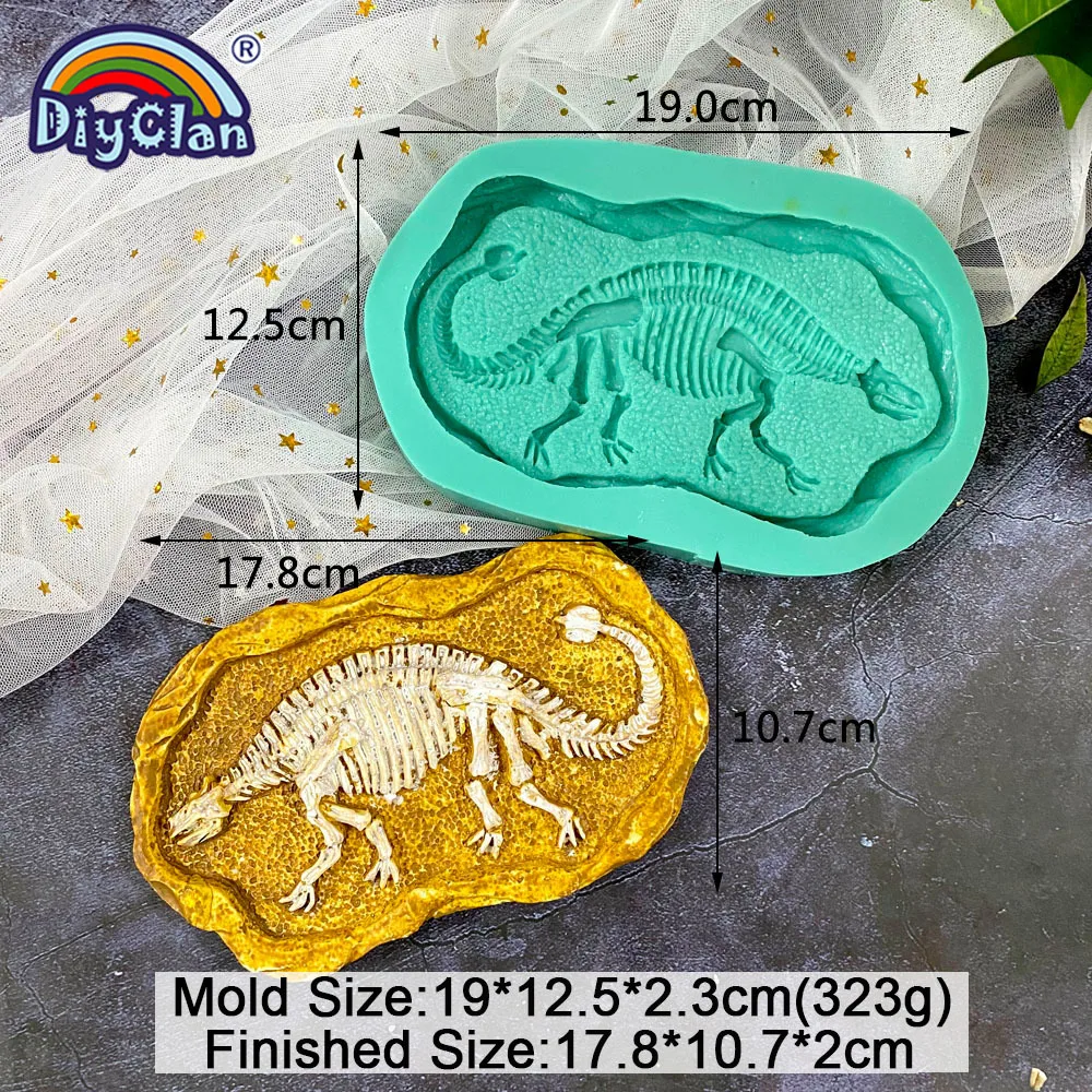 Dinosaur Skeleton Specimen Silicone Mold Tyrannosaurus Ankylosaurus Specimen Model Gypsum Resin Handmade Epoxy Mold Handicrafts