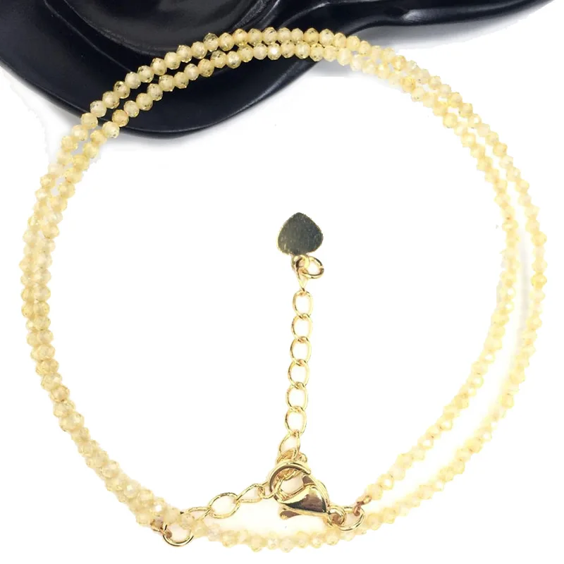 Fashion Faceted Gemstones 2mm Beads Necklace Pink Quartz Crystal Turquoise Garnet Olivine Choker Men Female Jewelry Party Gift