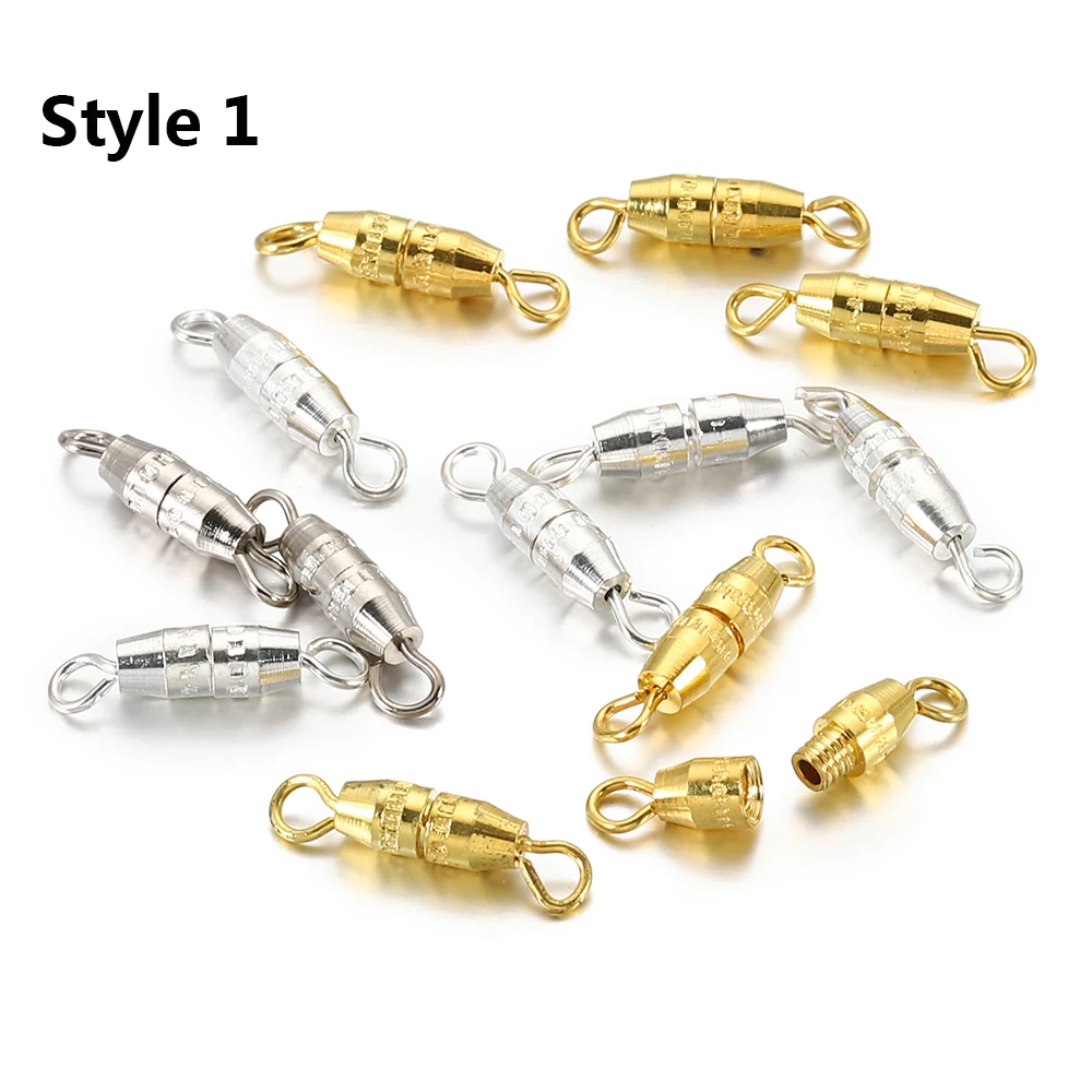 50pcs 16x2mm Cylinder Fasteners Buckles Closed Beading End Clasp Screw Clasps For DIY Jewelry Making Bracelet Necklace Connector