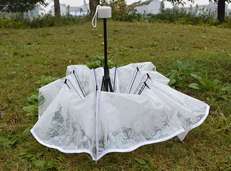 Transparent Princess Wedding Umbrella White Lace Heart Parasol Women Rain Outdoor Thicken PVC Clear Umbrellas For Lovers Girls