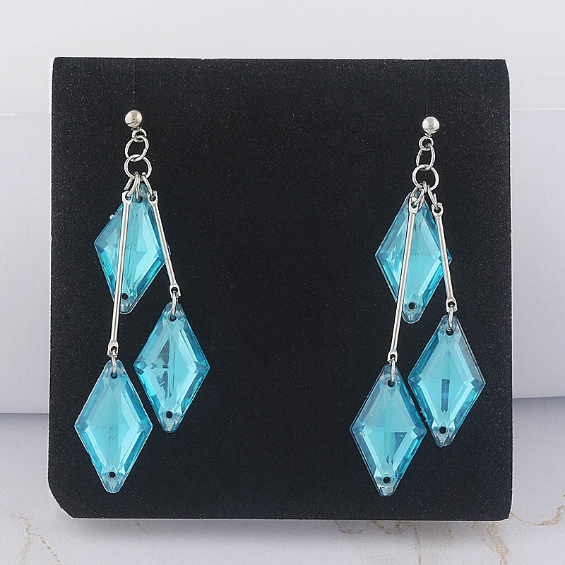 Twisted Wonderland The Little Mermaid Earrings for Women Floyd Clip Earrings Geometry Aesthetic Tassel Ear Clip Jewelry