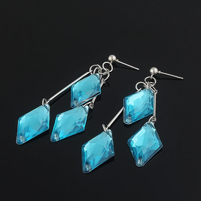 Twisted Wonderland The Little Mermaid Earrings for Women Floyd Clip Earrings Geometry Aesthetic Tassel Ear Clip Jewelry