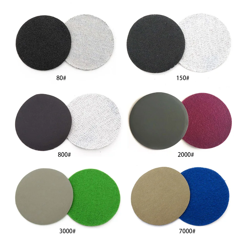 50/100pcs 1inch 25mm Wet Dry Sandpaper 60-10000 Grit Sander Discs Waterproof Abrasive Sandpaper Sheet for Wood Paint Polishing