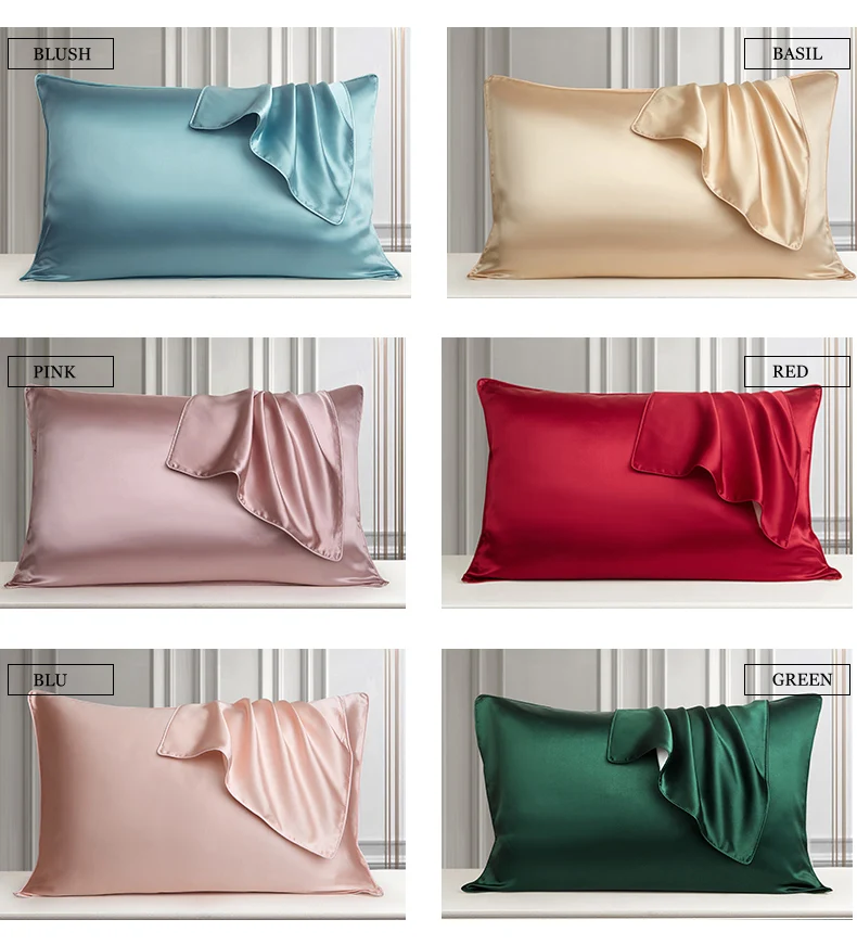 DISANGNI 100% Pure Mulberry Silk Pillowcase for Hair and Skin, Natural Double-Sided Silk Pillow Cover, Soft and Breathable, 1 Pi