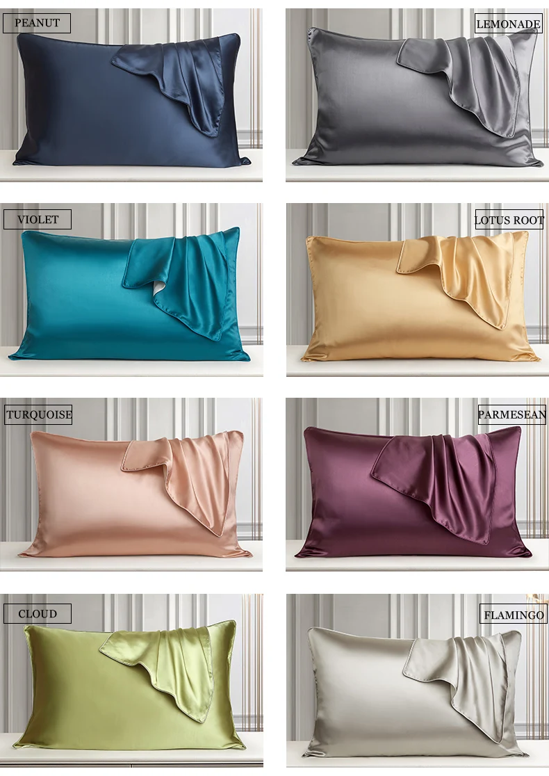 DISANGNI 100% Pure Mulberry Silk Pillowcase for Hair and Skin, Natural Double-Sided Silk Pillow Cover, Soft and Breathable, 1 Pi